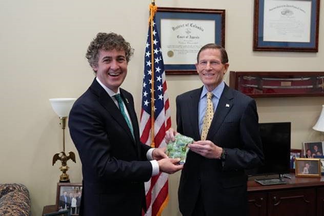 U.S. Senator Richard Blumenthal (D-CT) met with Senator Mark Daly, Chair of the Senate of Ireland.